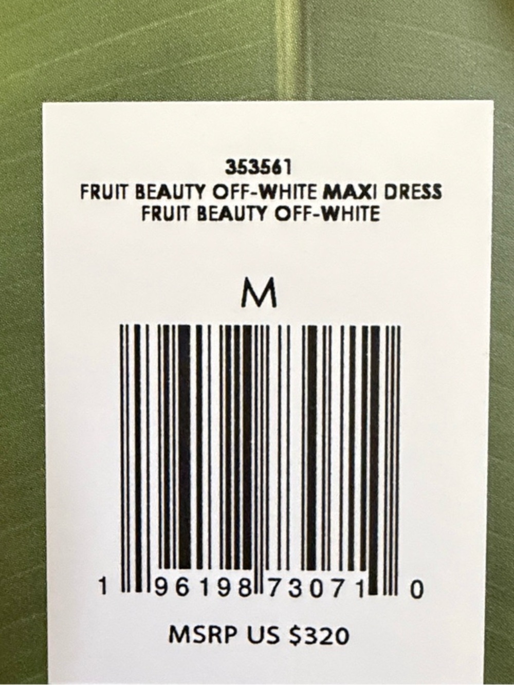 Farm Rio Fruit Beauty Off-White Cream Maxi Dress - Size M Medium (Berries) - NEW - Picture 10 of 10